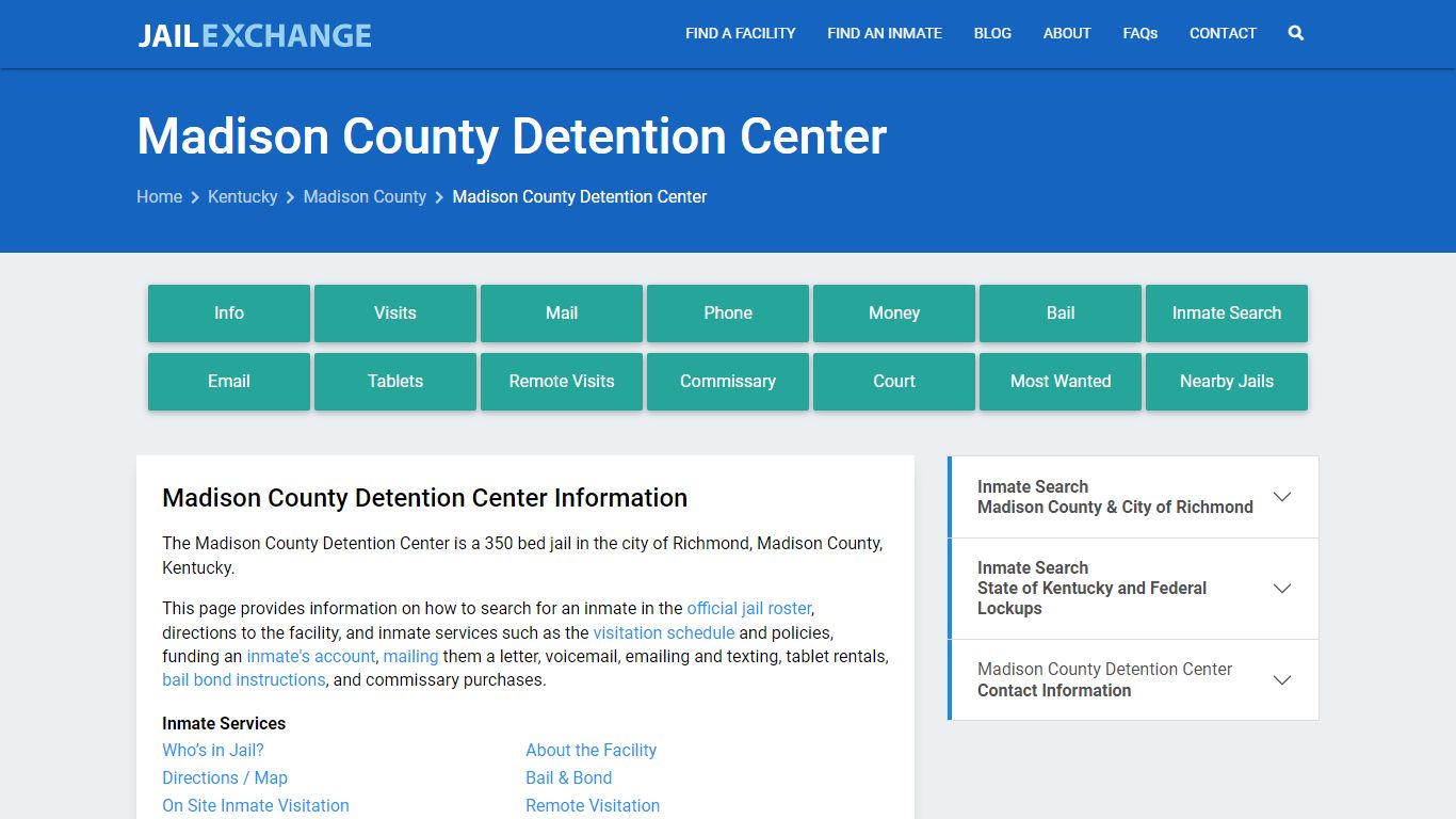 Madison County Detention Center - Jail Exchange